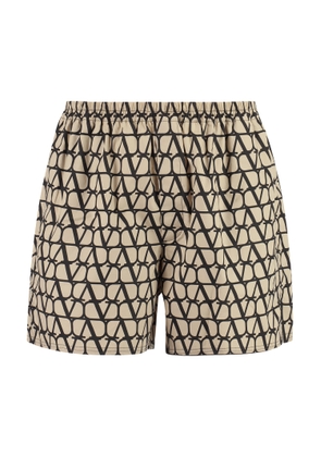 Valentino Garavani Printed Cotton Bermuda Shorts