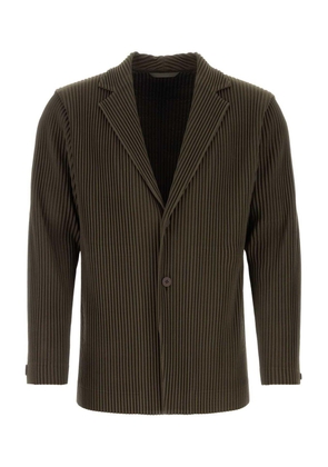 Homme Plissé Issey Miyake Single Breasted Tailored Pleats Jacket