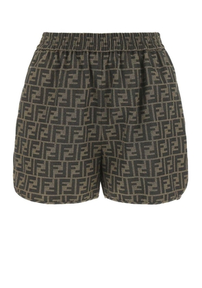 Fendi Ff Logo Cotton-Blend Shorts