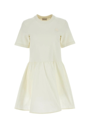 Moncler Ivory Cotton Mni Dress