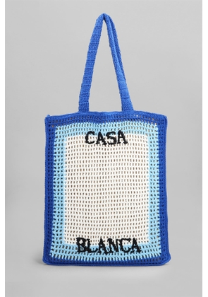 Casablanca Blue Crochet Cuzimala Shopping Bag