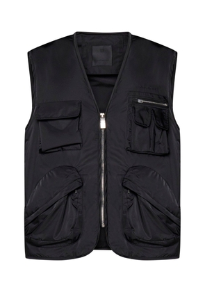 Givenchy Zip-Up Logo Embroidered Vest
