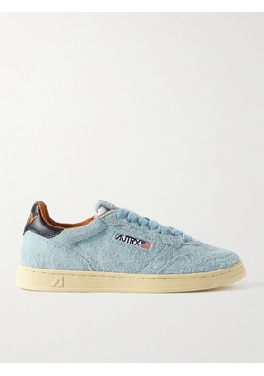 Autry - Flat Low Leather-trimmed Suede Sneakers - Blue - IT35,IT36,IT37,IT38,IT39,IT40,IT41,IT42