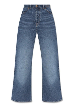 Chloé Logo Embroidered Wide-Leg Jeans