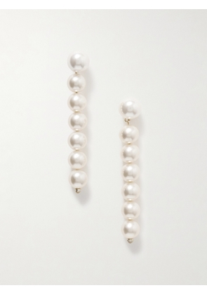 Magda Butrym - Gold-plated, Faux Pearl And Crystal Earrings - White - One size