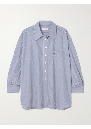 Suzie Kondi - Kappa Striped Cotton-poplin Shirt - Blue - x small,small,medium,large,x large