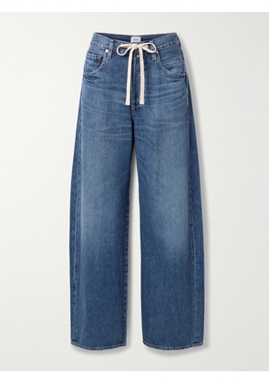 Citizens of Humanity - Brynn Drawstring Mid-rise Wide-leg Jeans - Blue - 23,24,25,26,27,28,29,30,31,32