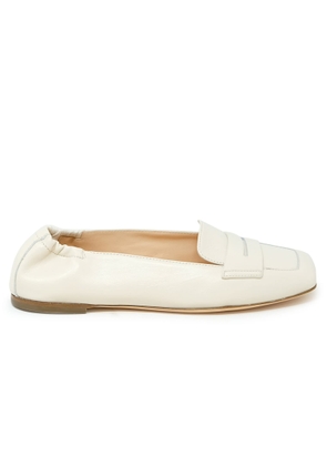 Agl Cream Leather Loafer Softy