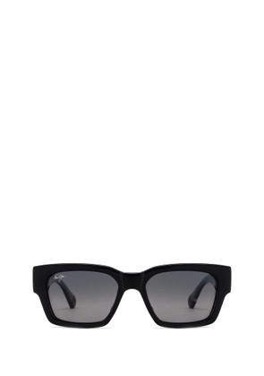 Maui Jim Mj642 Shiny Black W/trans Light Grey Sunglasses