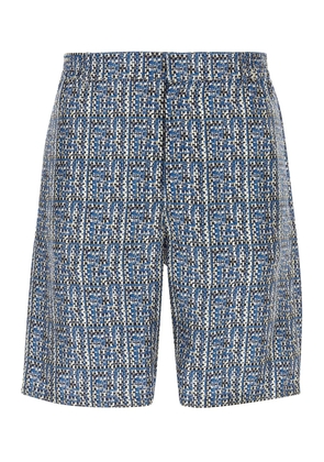 Fendi Printed Silk Bermuda Shorts