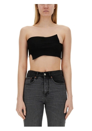 Mm6 Maison Margiela Cropped Wrapped-Sleeves Bandeau Top