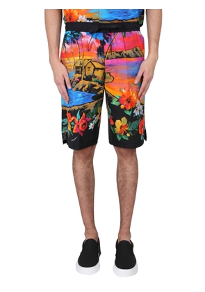Dolce & Gabbana Bermuda Shorts With Sunset Print