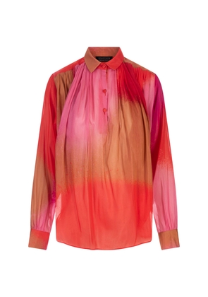 Gianluca Capannolo Multicolour Silk Shirt With Gathering