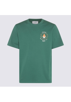 Casablanca Green Cotton T-Shirt