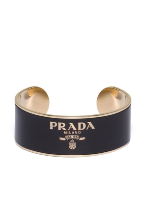 Prada logo-detail cuff bracelet - Black