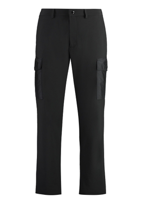 Moncler Black Jersey Cargo Trousers