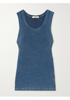 AGOLDE - Poppy Ribbed Stretch-modal Tank - Blue - x small,small,medium,large,x large