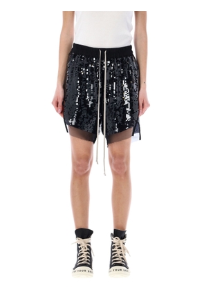 Rick Owens Boxers In Sequin Embroidered Silk Chiffon