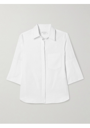 Another Tomorrow - + Net Sustain Linen Shirt - White - IT36,IT38,IT40,IT42,IT44,IT46,IT48,IT50