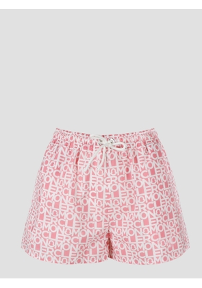 Moncler Pink Logoed Shorts