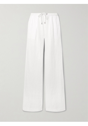 James Perse - Pleated Linen Wide-leg Pants - White - 0,1,2,3,4