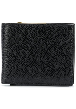 Thom Browne Billfold With Fold Out Coin Purse In Pebble Grain Leather