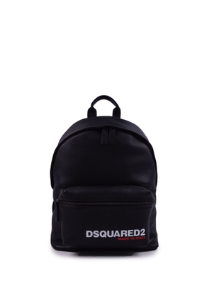 Dsquared2 Hammered Leather Backpack With Logo