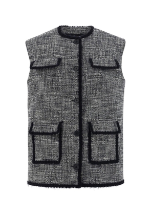 Msgm Single-Breasted Tweed Vest