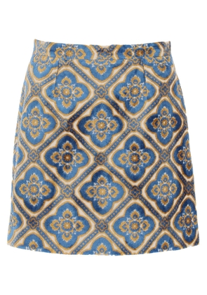 Etro Jacquard Velvet Mini Skirt