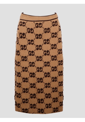 Gucci Gg Wool Boucle Jacquard Skirt