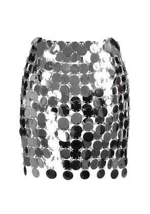 Paco Rabanne Mini Skirt With Circular Mirror Effect Discs