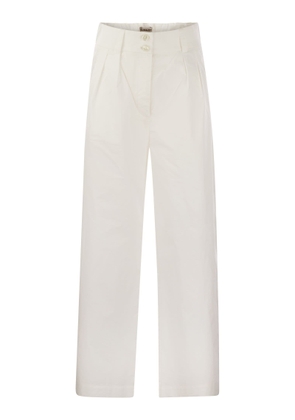 Woolrich Cotton Pleated Trousers