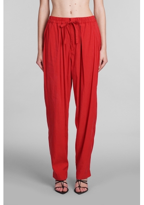 Isabel Marant Hectorina Pants In Red Wool And Polyester