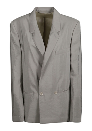 Lemaire Double-Breasted Long-Sleeved Crinkled Blazer