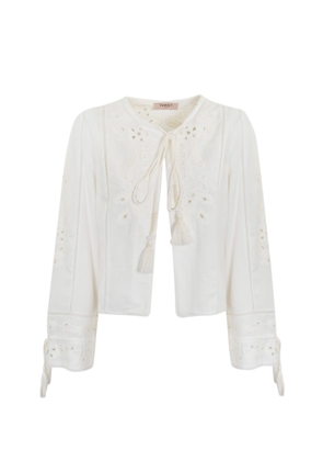 Twinset Perforated Muslin Jacket