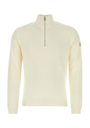 Moncler Ivory Cotton Blend Sweater