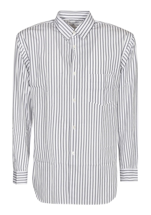 Comme Des Garçons Patched Pocket Striped Shirt