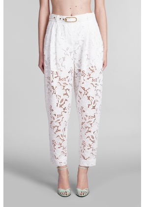 Zimmermann Pants In White Polyester