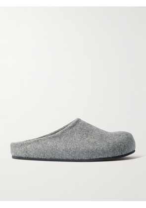 The Row - Hugo Wool And Cashmere-blend Slippers - Gray - IT35,IT35.5,IT36,IT37,IT37.5,IT38,IT38.5,IT39,IT40,IT40.5,IT41,IT41.5,IT42