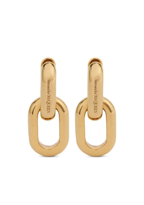 Alexander Mcqueen Peak Chain Earrings In Gold