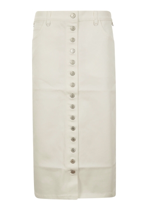 Courrèges Multiflex White Denim Skirt
