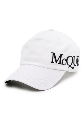 Alexander Mcqueen White Baseball Hat With Mcqueen Embroidery