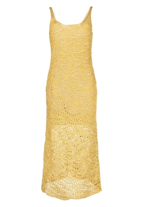 Fabiana Filippi open-knit cotton dress - Yellow