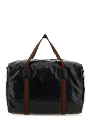 Gucci Black Gg Crystal Fabric Travel Bag