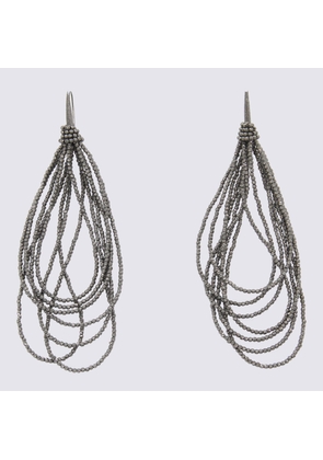 Brunello Cucinelli Silver Tone Metal Earrings