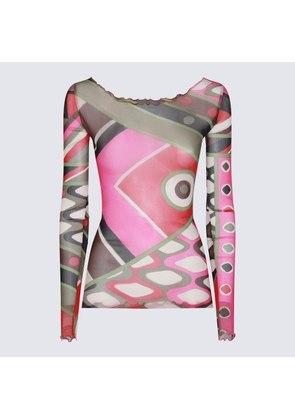 Pucci Pink And Multicolor T-Shirt