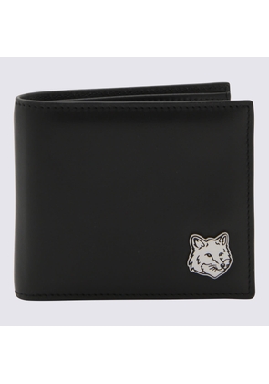 Maison Kitsuné Black Leather Wallet