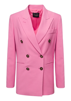 The Andamane Lavinia Pink Double-Breasted Jacket In Viscose Woman