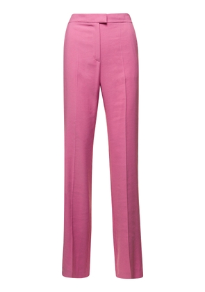 The Andamane Pink Straight Trousers Galdys In Viscose Woman