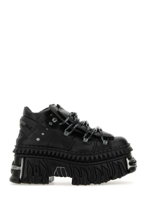 Vetements Black Leather New Rock Sneakers